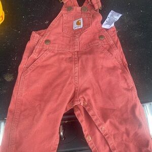Carhartt Kids Overalls - Brick Red